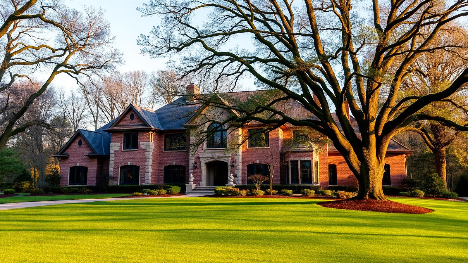 Large estate home on a manicured South Barrington street